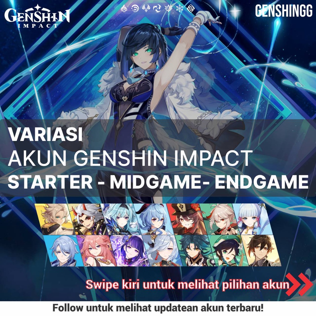 Jual Jual Akun Genshin Impact Multi Baal Zhongli Kazuha Xiao Hutao Ayaka Ganyu Yoimiya