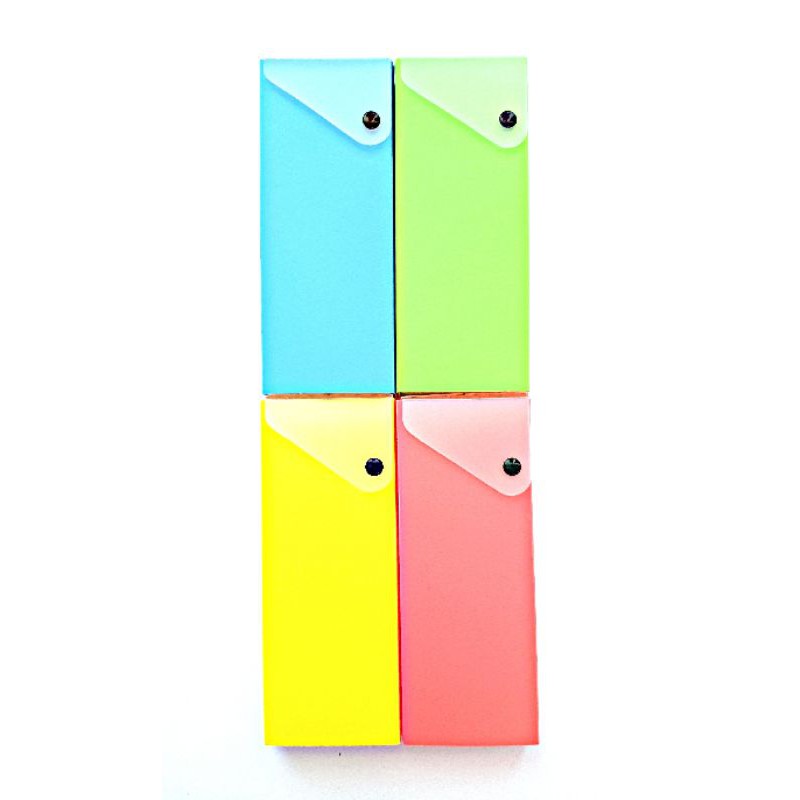 Tempat Pensil / Pencil Case Kotak Kancing JOYKO Warna Neon / Pastel