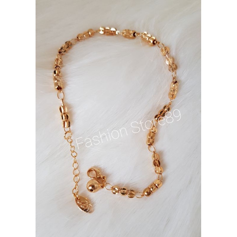 Gelang kaki xuping / gelang kaki perhiasan lapis emas 18k / gelang kaki import / gelang fashion