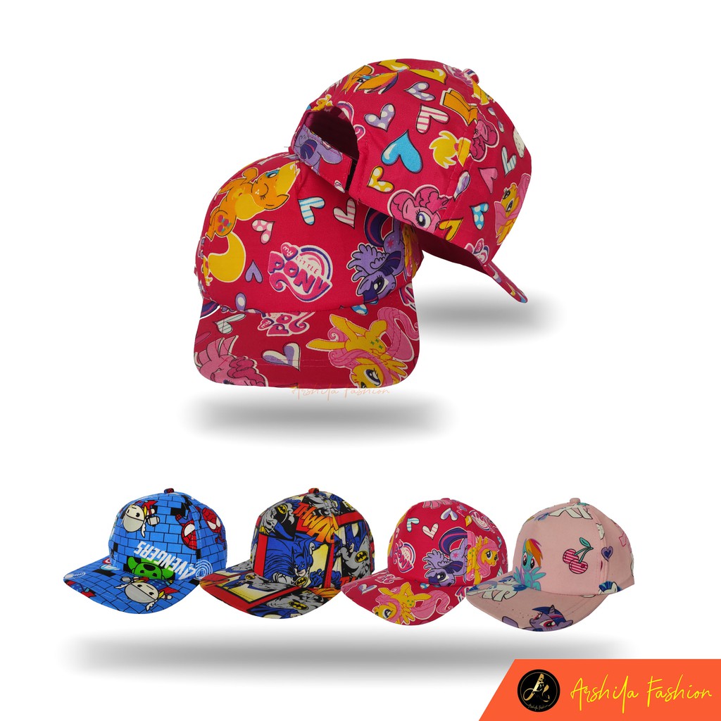 Topi Anak Sablon Sublim Karakter Lucu / Topi Anak Karakter / Arshila_fashion (TPA001)