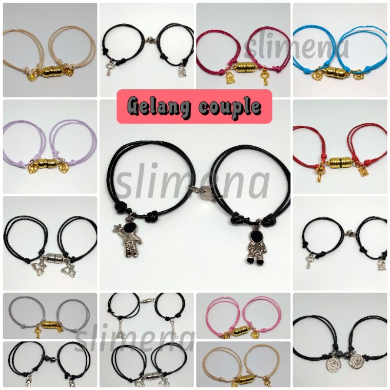 SET GELANG MAGNET COUPLE ISI 2 - GELANG PASANGAN - GELANG BESTIE - GELANG COUPLE MAGNET - BRACELET M