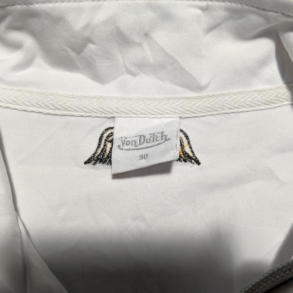 Baju Kaos Wanita VON DUTCH Full Zip Putih Original Second Preloved