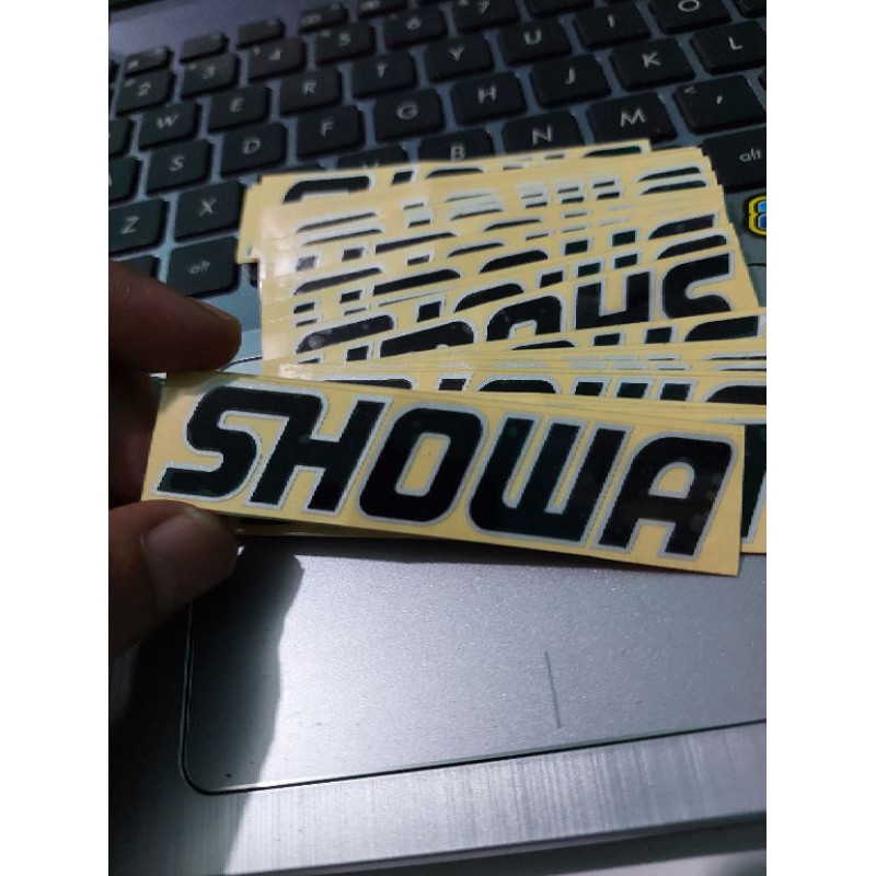 STICKER Stiker SHOCK SHOWA MERAH CUTTING