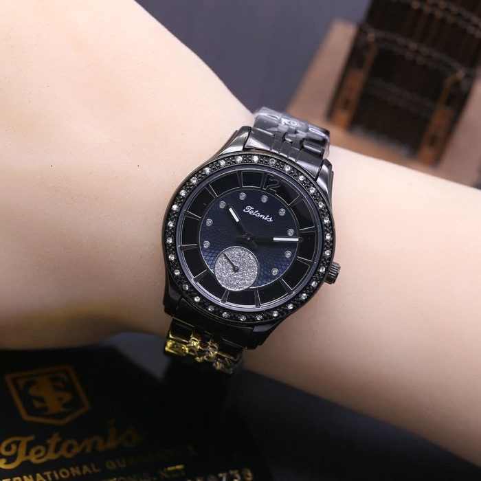 JAM TANGAN WANITA TETONIS RANTAI DETIK BAWAH ORIGINAL