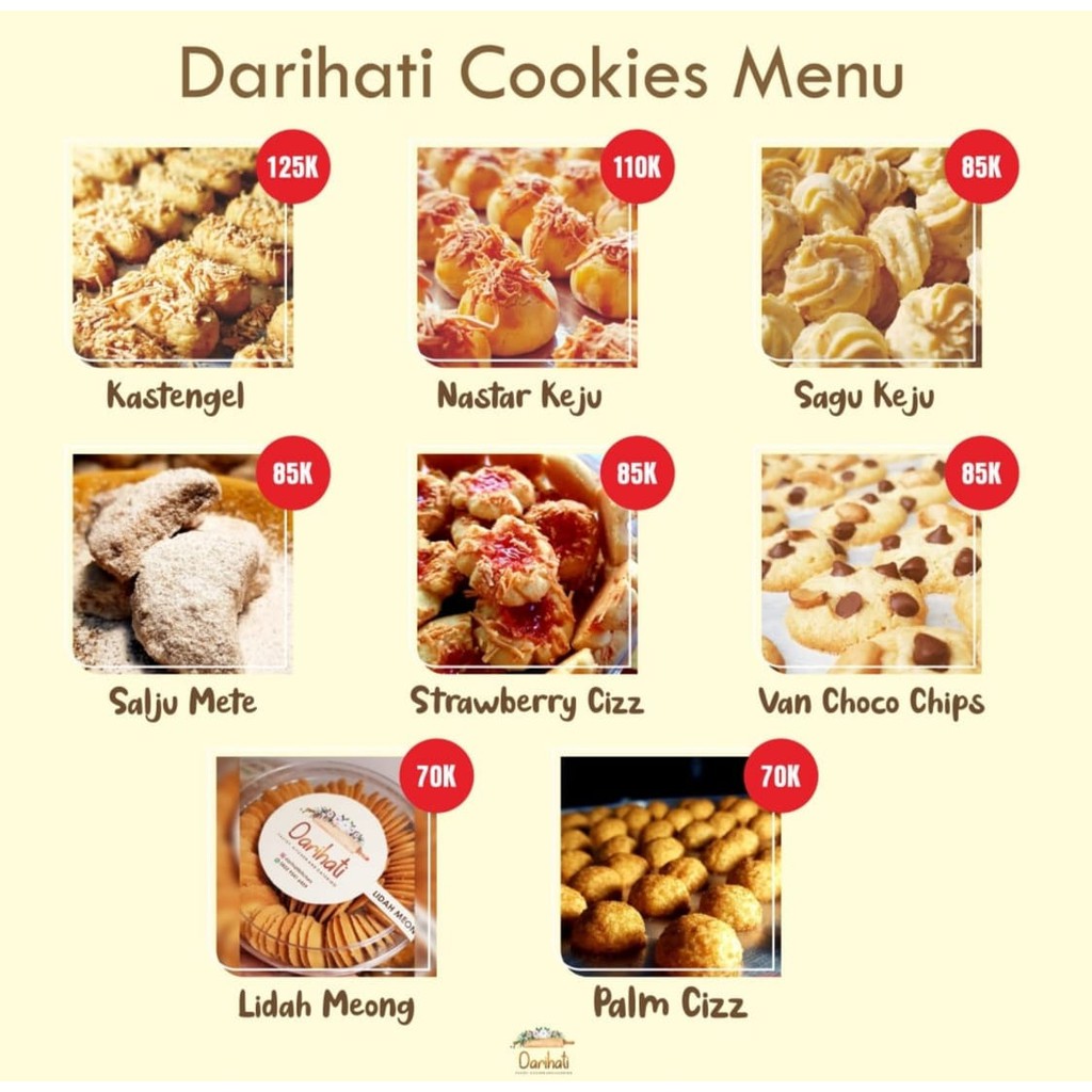 

Kue Kering DariHati Cookies Butter enak nastar salju kastengel