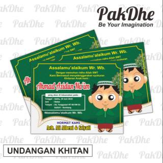 Undangan Khitan Anak Murah Bisa Custom Desan Free Pakai Foto Undangan Unik Undangan Murah