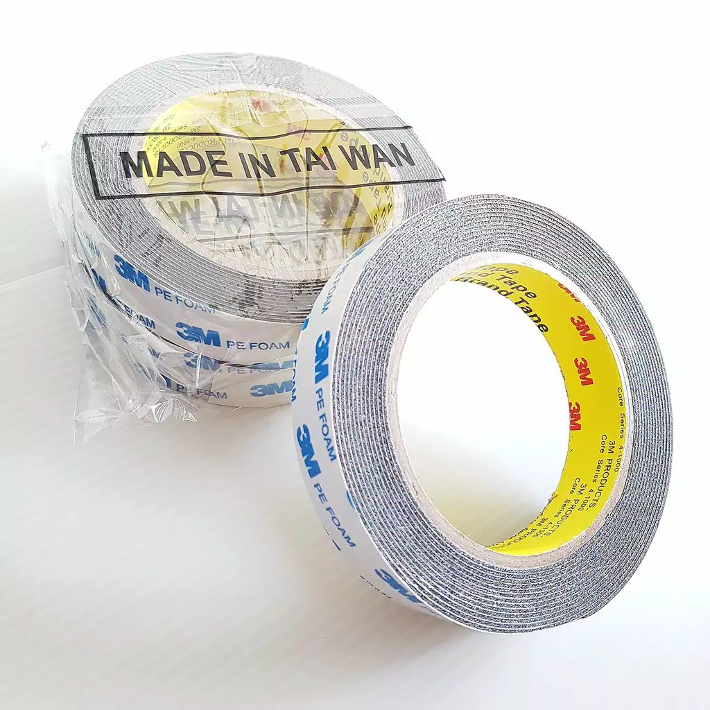 

Perekat Double Tape 3M PE Foam putih 1inch 20mm x 4,5M - Isolasi BB Busa Putih