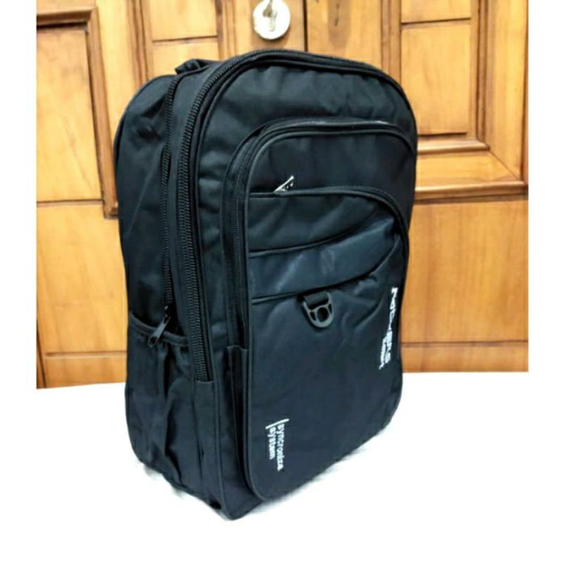 Tas Anak Laki Laki SD SMP SMA Ransel Polo Punggung Back Pack Hitam Kerja Luar Kota