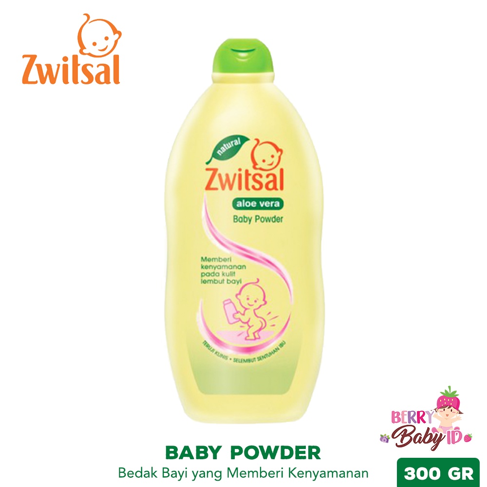 Zwitsal Natural Baby Powder Aloe Vera Bedak Tabur Bayi Aloe Vera 300gr Berry Mart