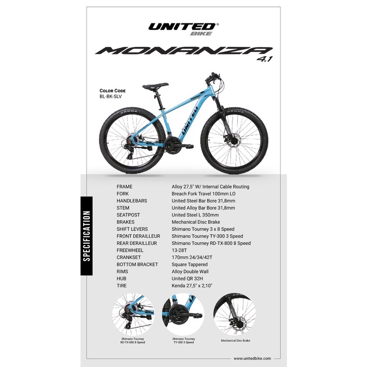 Sepeda Gunung MTB 27.5 inch United Monanza 4.1