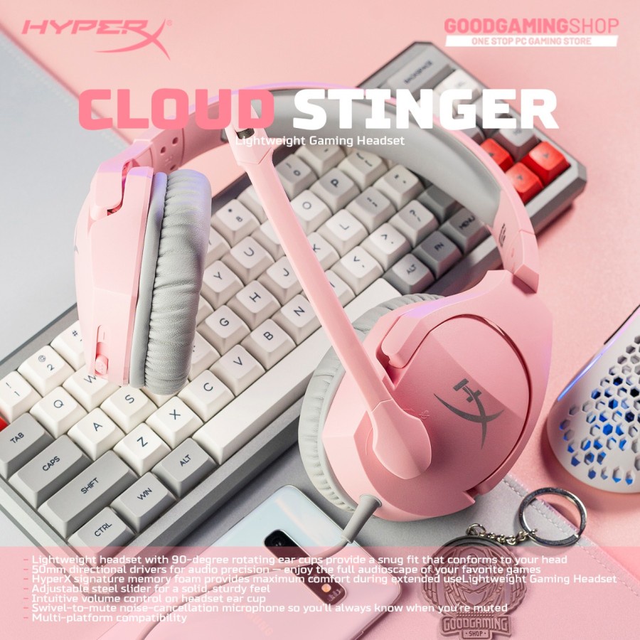 HyperX Cloud Stinger Pink Limited Edition - Gaming Headset