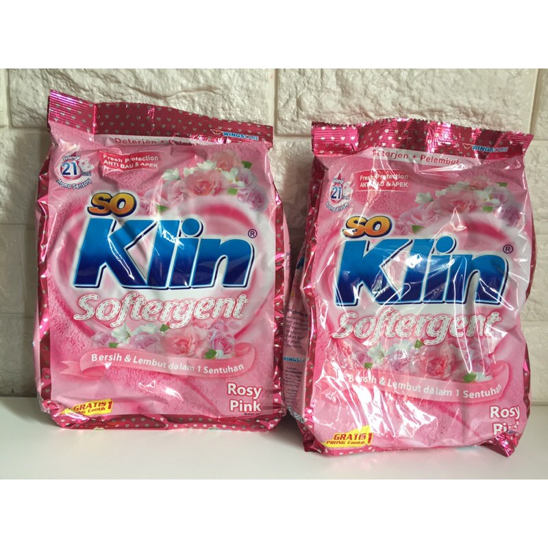 SO KLIN SOFTERGENT ROSY PINK 770gr - detergent bubuk