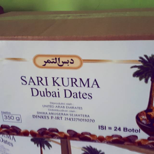 

SARI KURMA DUBAI DATES Carton isi 24 Botol @350gr