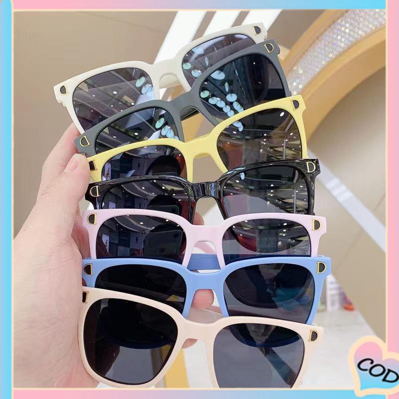 COD❤️ Kacamata Fashion Anak Laki-laki Perempuan Universal Anti-UV Street Shooting Sunshade Sunglasses-A.one