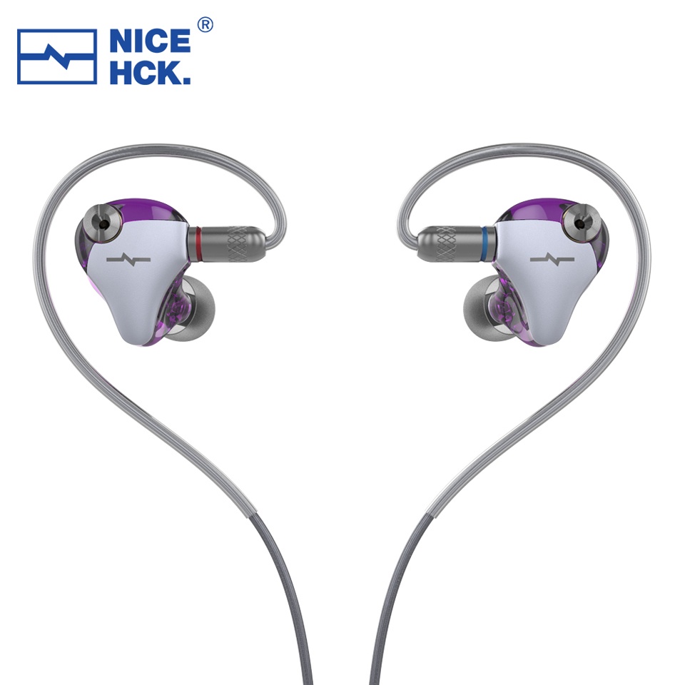 Nicehck M5 Headset Earbuds Resin HIFI IEM 4BA + 1ddd Driver Music 0.78mm 2pin 3 Gaya Dapat Dilepas