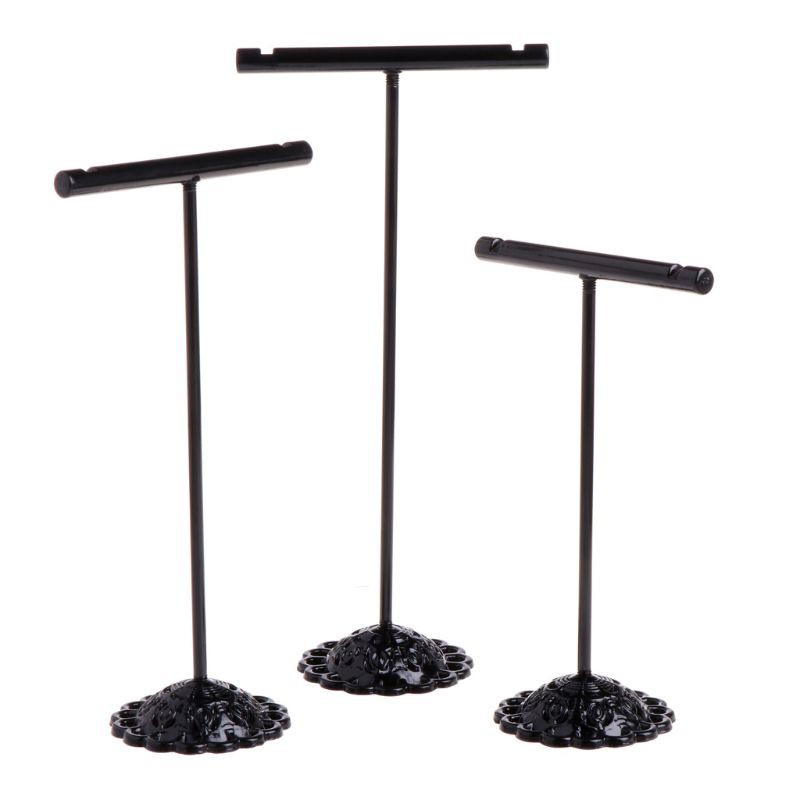 3pcs Stand Holder Display Perhiasan Anting Bentuk T