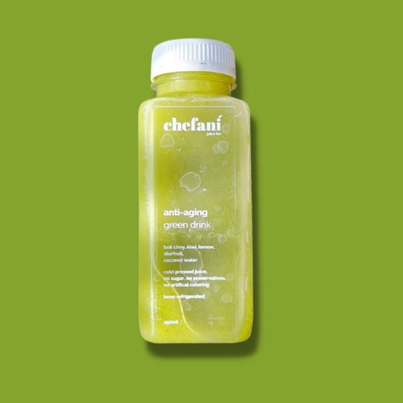 

Cold Pressed Juice Chefani Anti Aging Green Drink