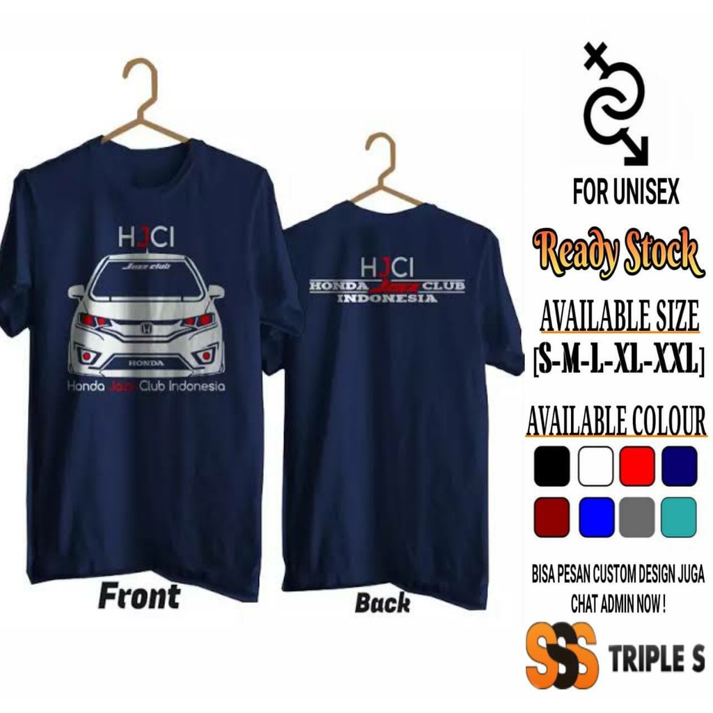 KAOS HJCI HONDA JAZZ CLUB INDONESIA KAOS OTOMOTIF CLUB MOBIL KEREN