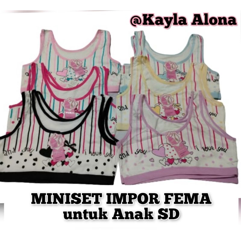 MINI SET ANAK MOTIF  &quot;  FEMA &quot; ( Tanpa BUSA )