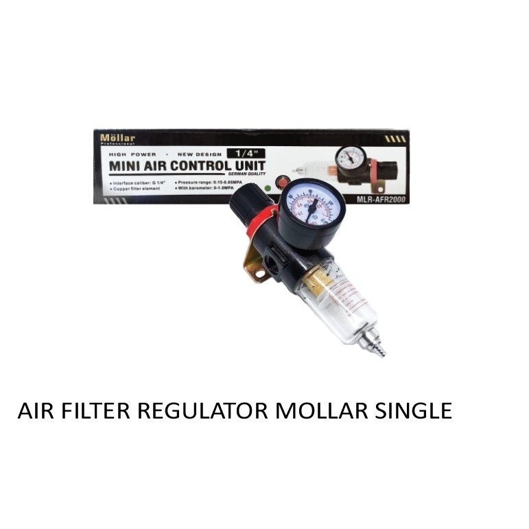 MOLLAR Air Filter Regulator 1/4" Single / Double - Filter Udara Kompresor Compressor