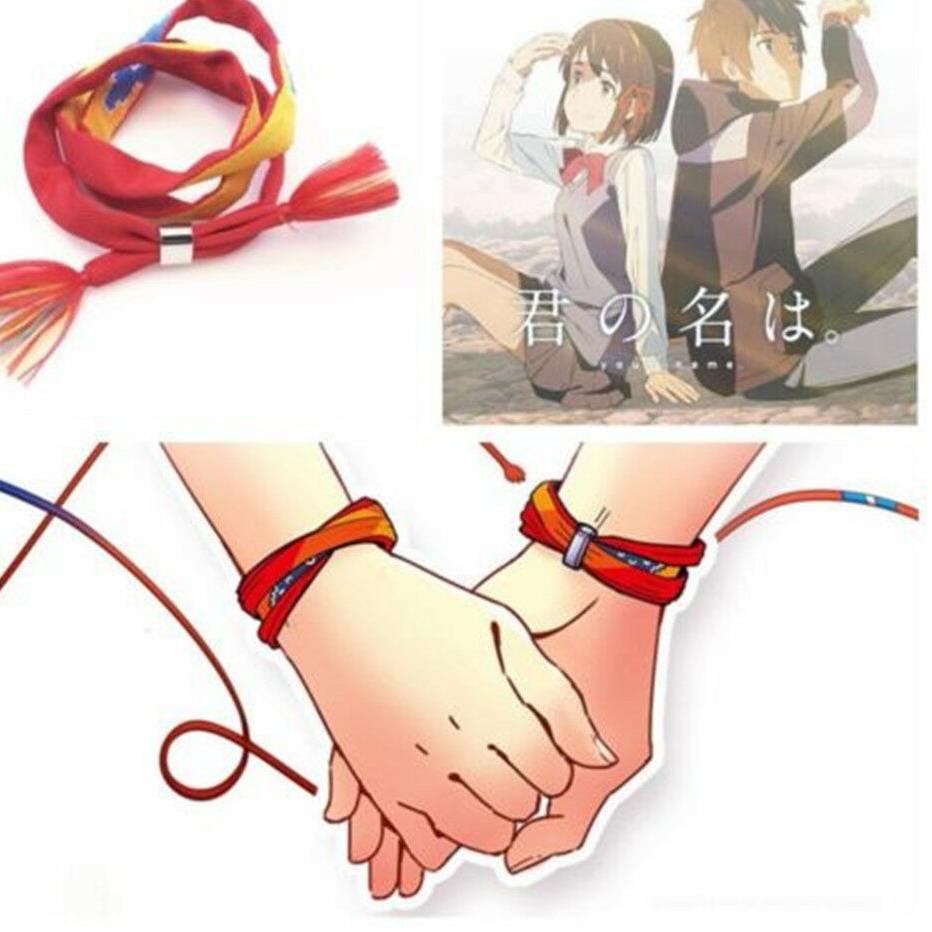 Hot Brand HT4120 Gelang + Kancing Anime Kimi no Nawa - Your name Miyamizu Mitsuha Cosplay