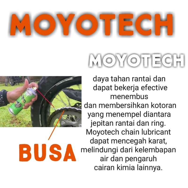 Chainlube MOYOTECH 350 mili pelumas rantai motor busa foam