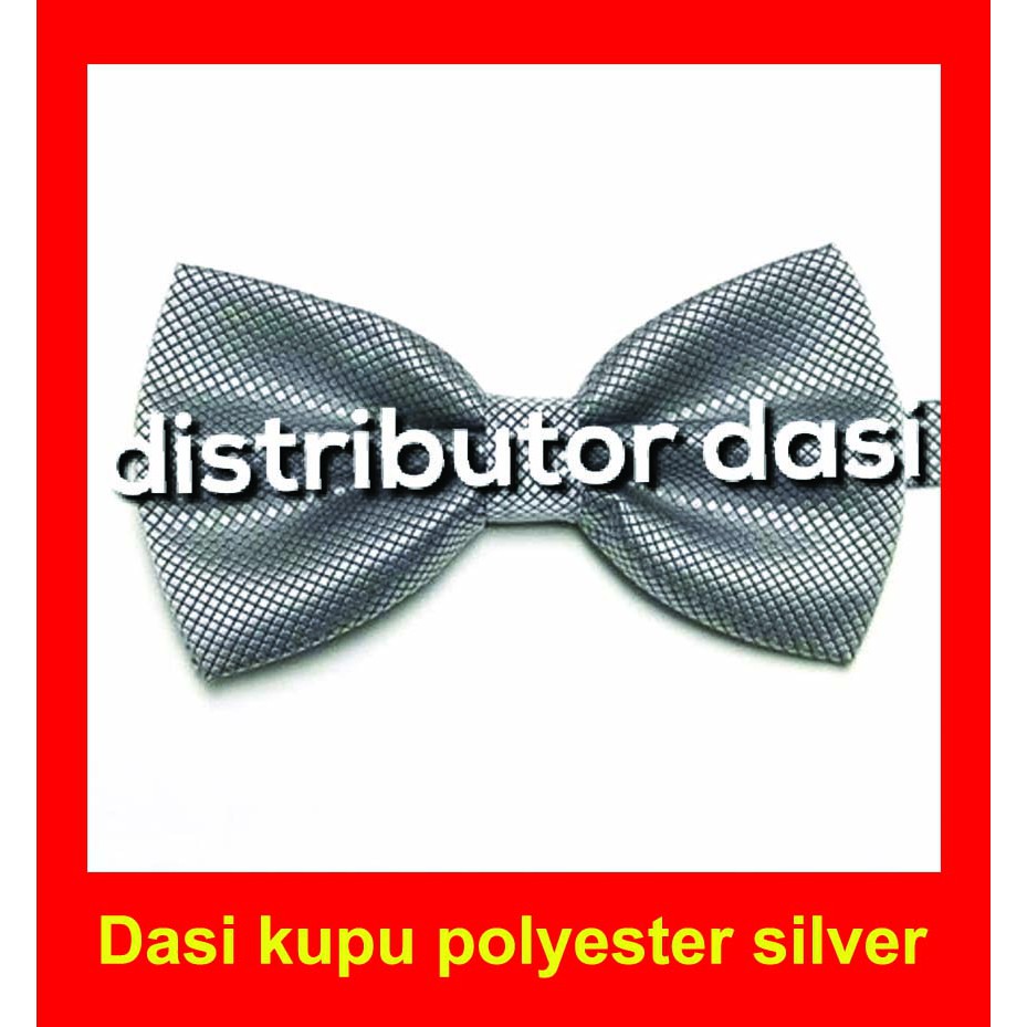 dasi kupu kupu motif bintik lux silver dewasa grosir distributor dasi