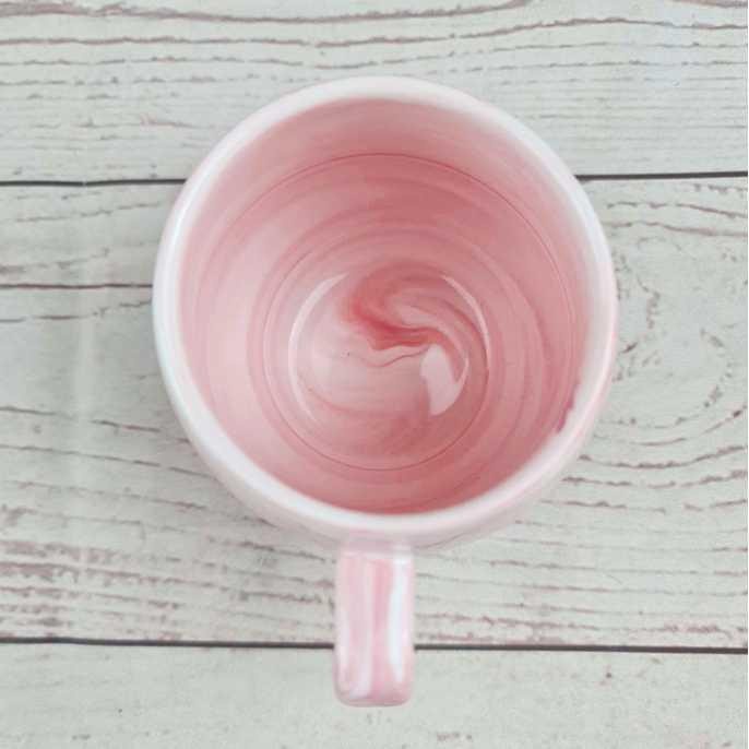 Gelas Cangkir Kopi Keramik Glass Mug Desain Flamingo 320ml - H1215 - Pink