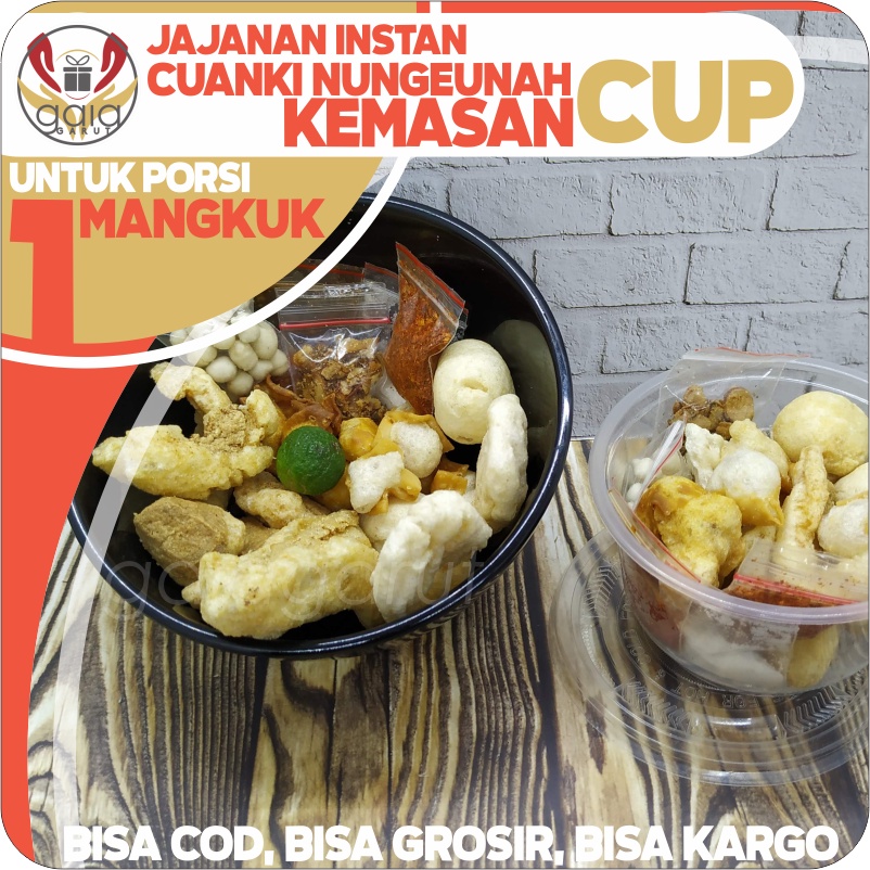 Cuanki Instan Kemasan Cup Porsi 1 Orang Gaiarasa Khas Garut Siap Santap