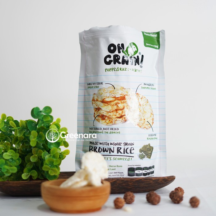 

504Oekho Oh Ma Grain - Popped Rice Crackers - Snack Sehat - Snack Diet - Garlic 50G 6J477iyfi