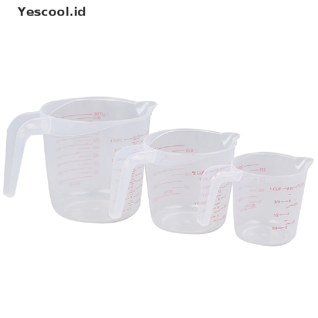 Gelas Ukur Kapasitas Besar 250 / 500 / 1000ml Bahan Plastik