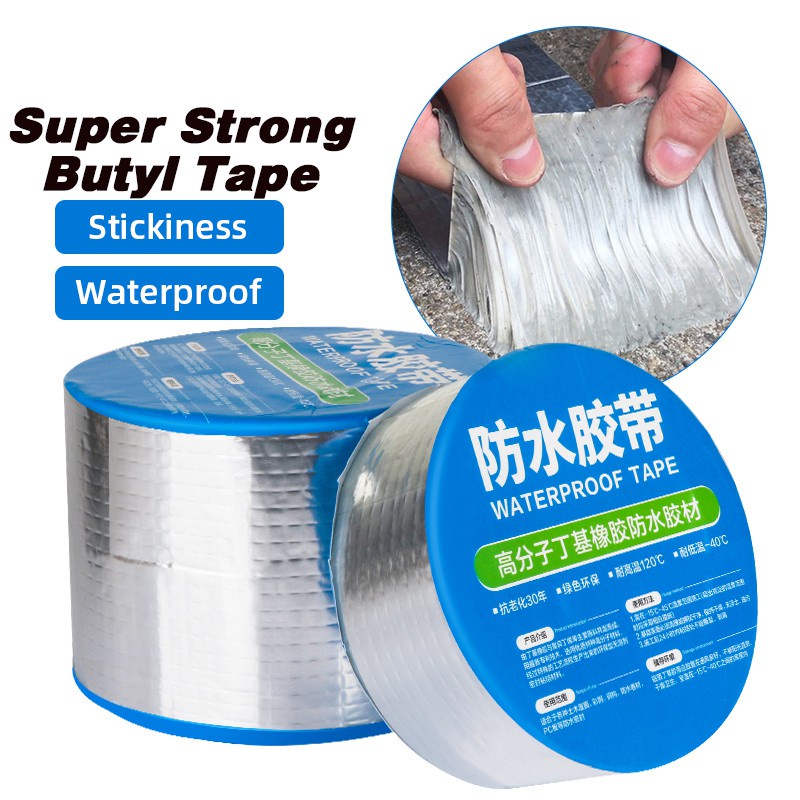 Alumunium Tape Lakban Anti Bocor Waterproof Tape Paste Penambal Atap Toren Air Tahan Panas Super Kua