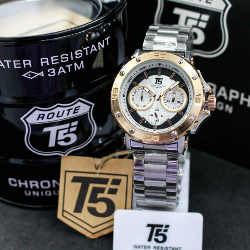 T5 H3880 original free box paper bag bergaransi Jam tangan wanita T5 H 388O Analog tahan air