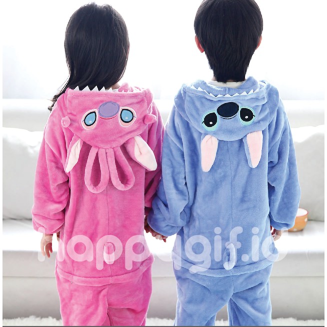 PIYAMA ONESIE KOSTUM KIGURUMI BAJU KID ANAK DISNEY MICKEY STITCH WINNIE DLL