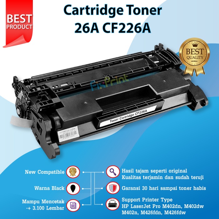 Toner Cartridge Compatible HP CF226A 26A Printer M402n M426fdn M426fdw