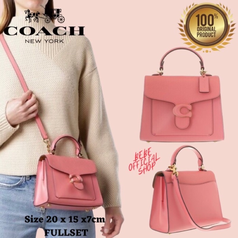 [ORIGINAL] COACH Tabby Top Handle 20 Pink Taffy / Tas Coach Original / Tas Wanita Original