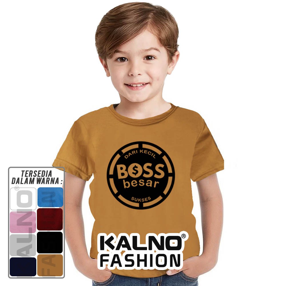 Baju Anak Print dari kecil boss besar sukses 709 - Ukuran S M L XL Bahan Katun polyester