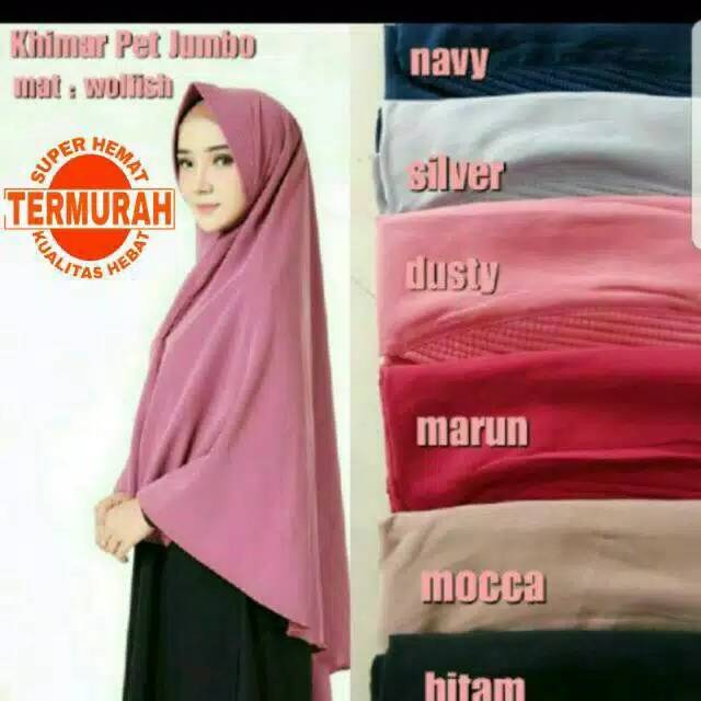 Khimar Pet antem JUMBO syar'i Grosir kerudung | Shopee