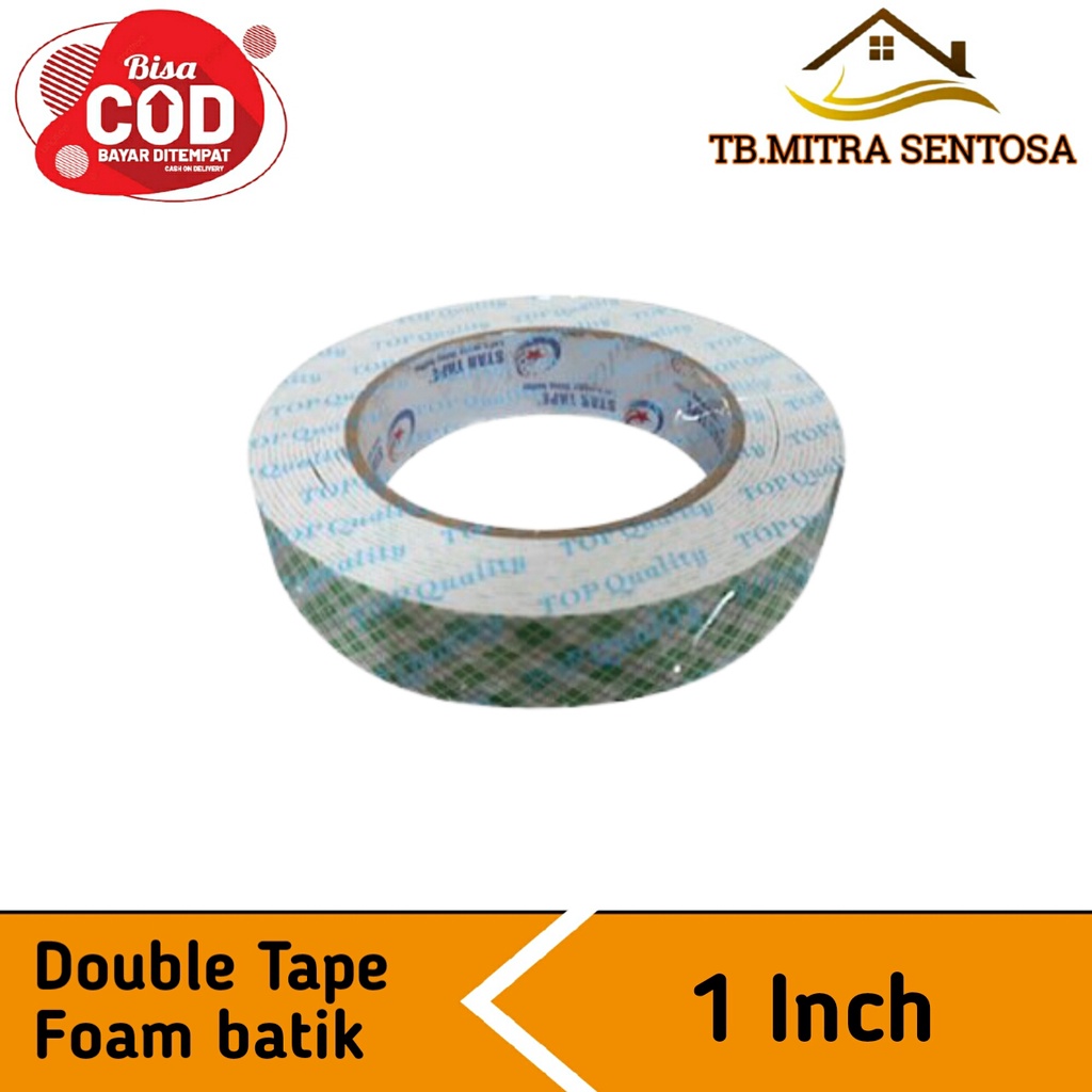 

Double tape foam / busa lebar 1 inch merk Star Tape Model Batik dabel tip murah