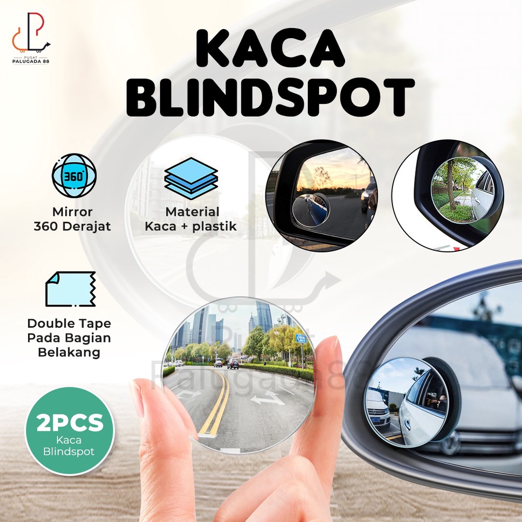 Kaca Spion Blindspot Mirror Mobil Motor Wide Angle Adjustable 360 Cembung Sepasang Cermin Tambahan Blind Spot 2 in 1