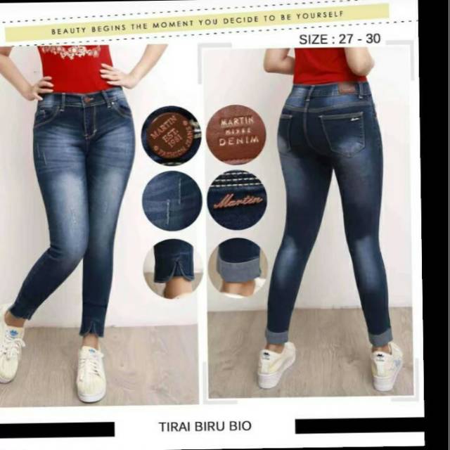 Celana jeans cewek Martin Cakar New/CelanaJeansMurah/CelanaSobek/RippedJeans/CelanaWanita/JualCelana