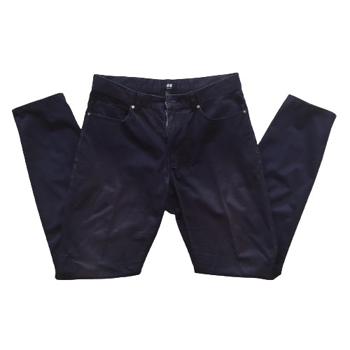 Celana Panjang Chino Pria Biru Navy H&M Bekas Second