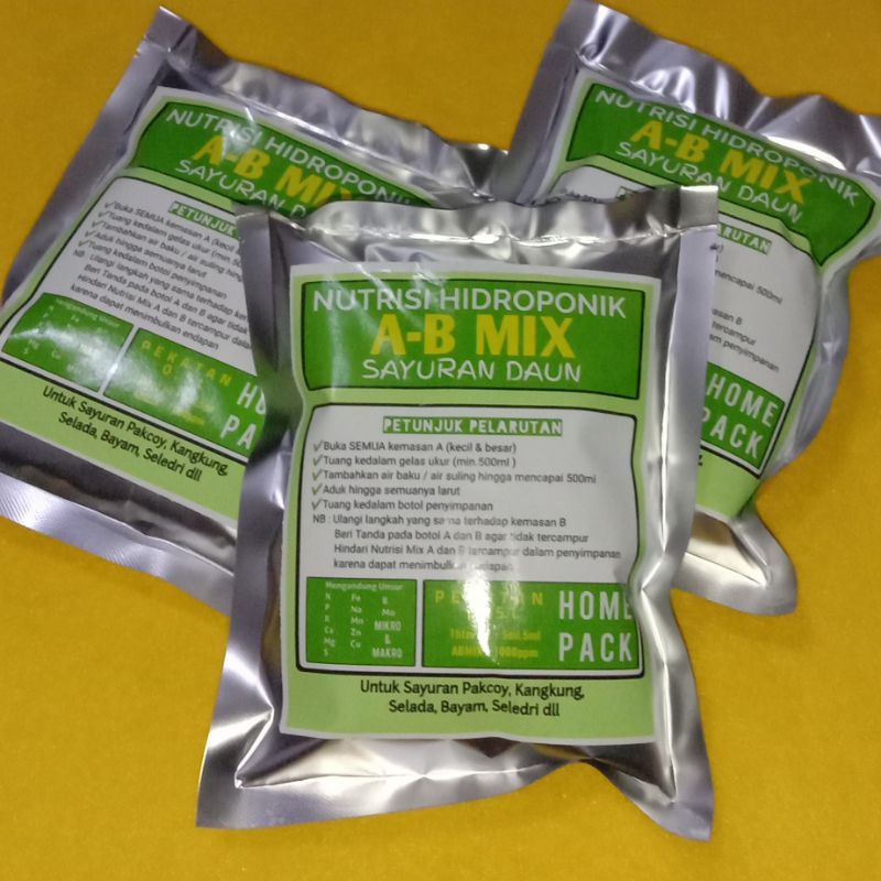 Pupuk Nutrisi AB Mix / ABmix Sayuran Hidroponik A(500ml)B(500ml)