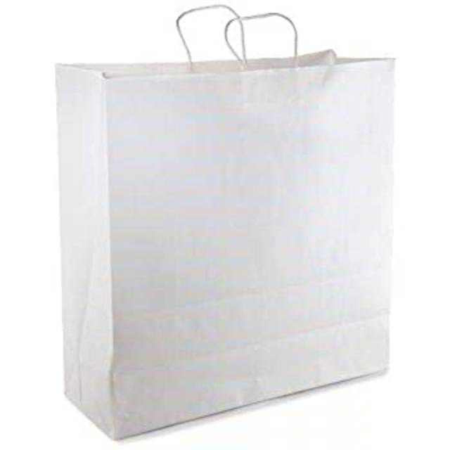 

WHITE KRAFT/ Paperbag Putih S / Tas Kertas / Goodie Bag / Handle Bag