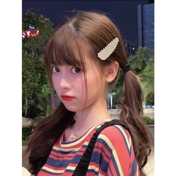 Jepit Rambut Mutiara Model Hairclip Korea / Hairpin Jepitan dengan Hiasan Mutiara Pearl Hairclip Hairpin
