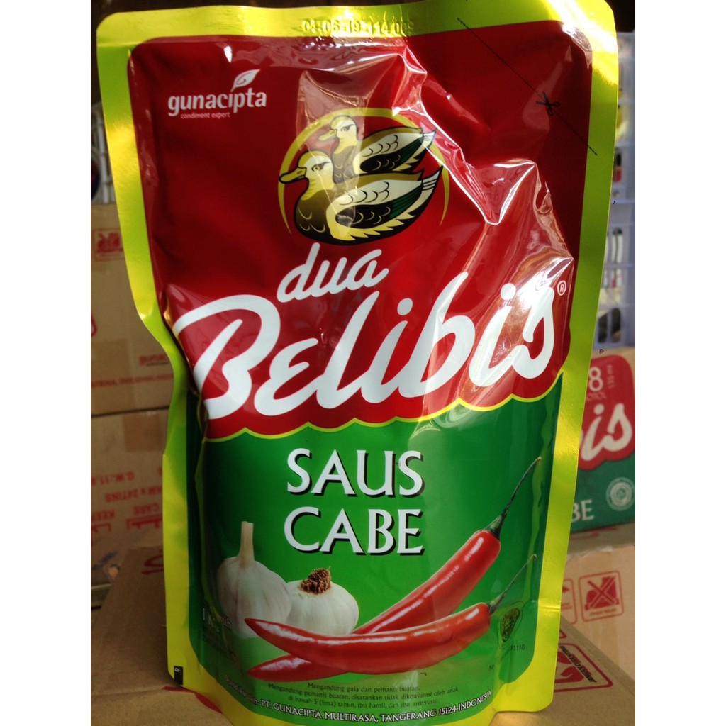 Saus Cabe Sambal Cap Dua Belibis Premium Pouch 1 Kg Refill Saos Sambel Kiloan Chilli Sauce Shopee Indonesia