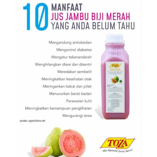 

Toza Juice Buah Jambu 1 Liter