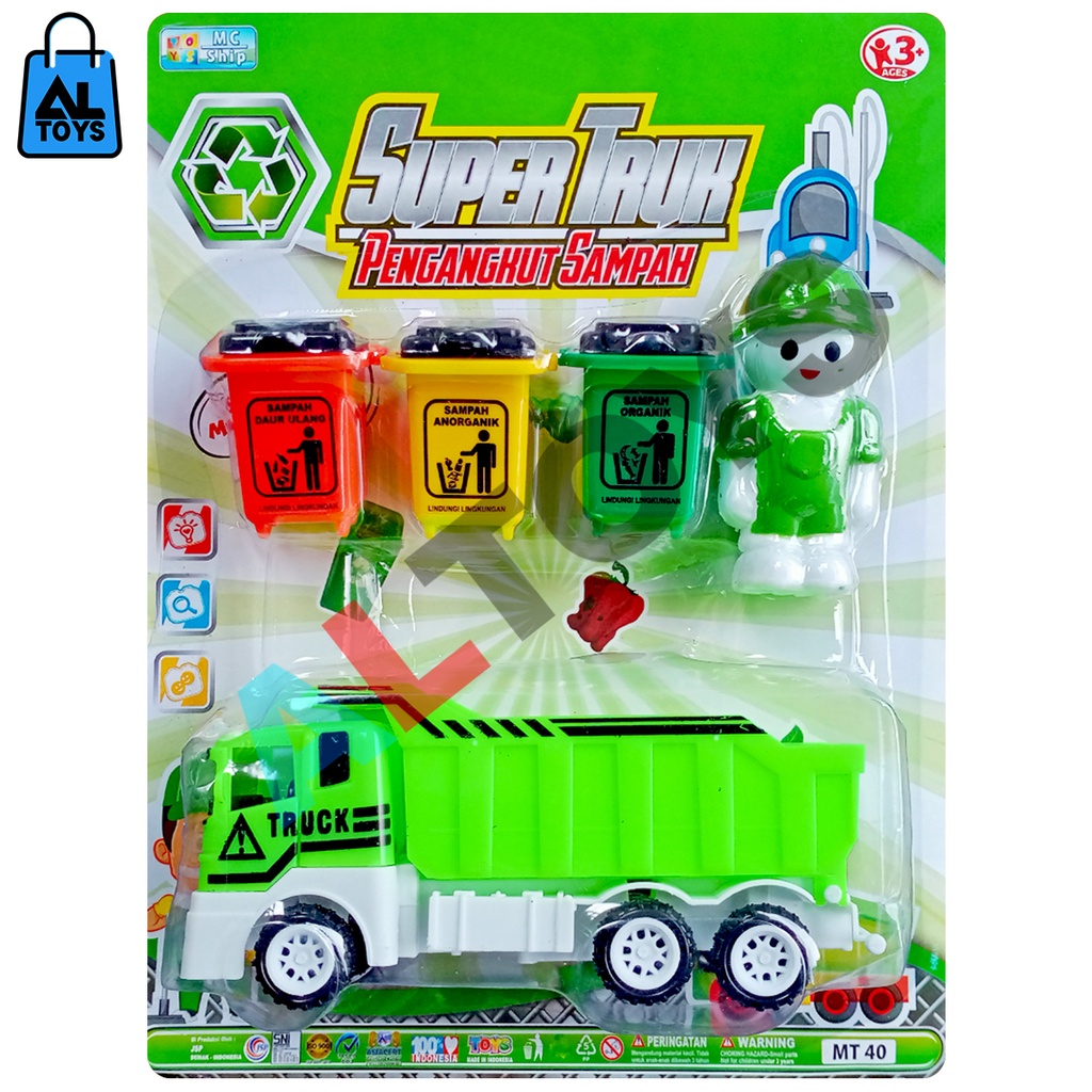 Mainan Mobil Pemadam Kebakaran / Kontruksi / Truk Sampah Mini Set MT40