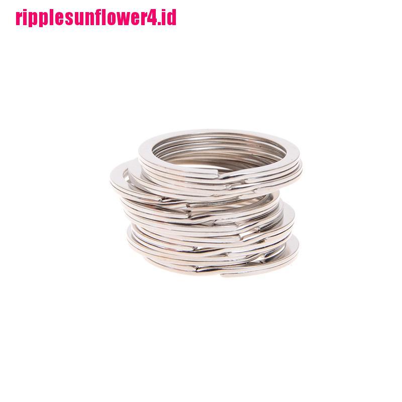 10 Pcs Gantungan Kunci Split Ring Bahan Metal Ukuran 1.5x25mm