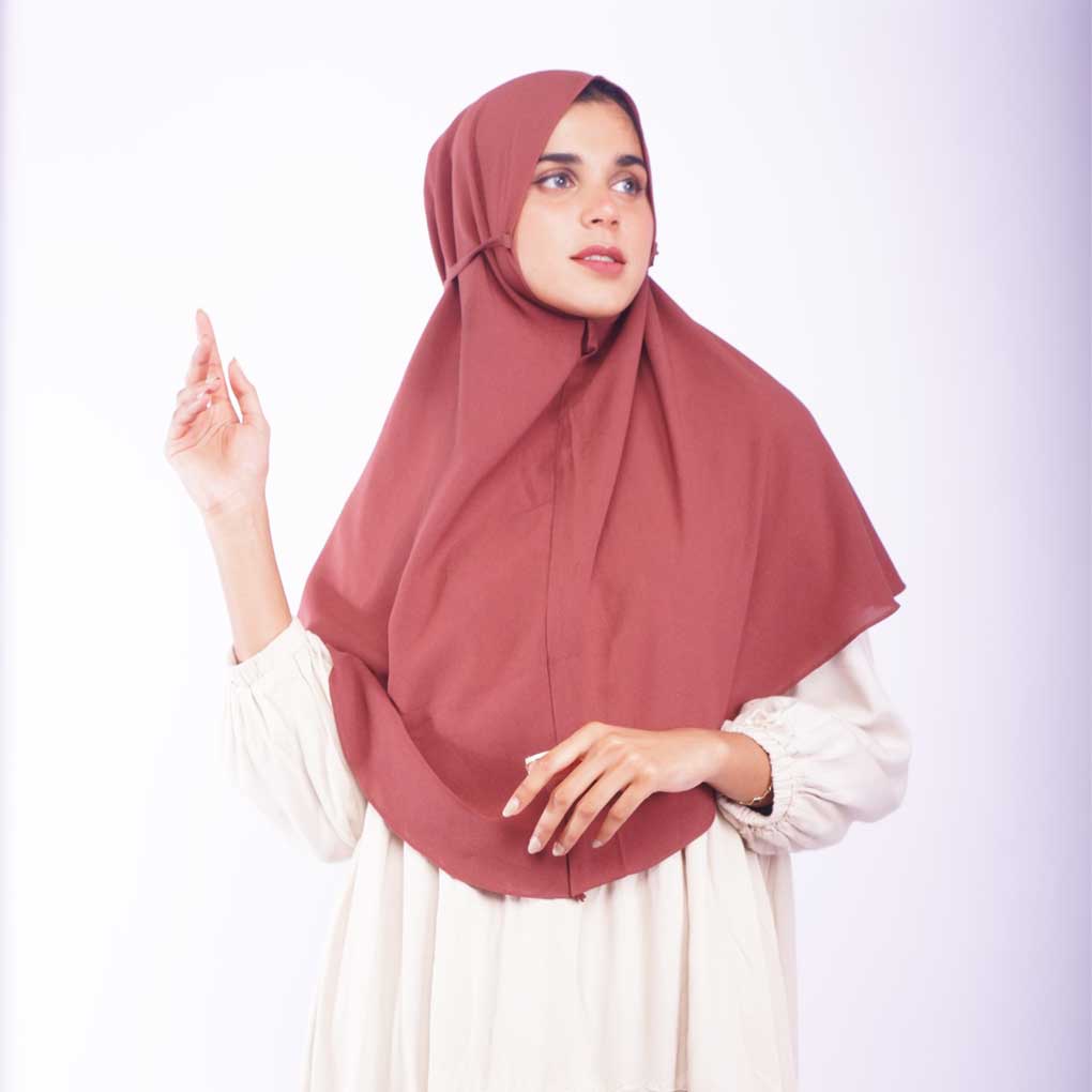 Bugis Hijab - Bergo Maryam Polos - Ukuran L - Bergo Instan-1